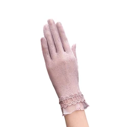 YD4025 Custom Fashion Summer UV Sun Protection Women Ladies Safety Party Wedding Lace Bridal women Car Driving Gloves