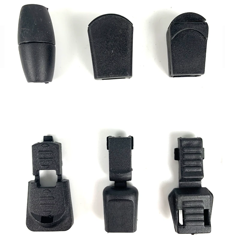 Лидер продаж, недорогая цветная черная пластиковая шаровая пробка с отверстиями, аксессуары для замка полиэтиленового шнура мешка для одежды