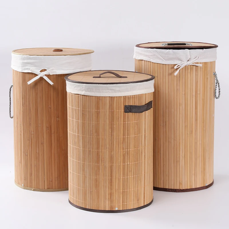 Handle Portable round   rattan Bamboo  basket bamboo  rattan rectangle wholesale