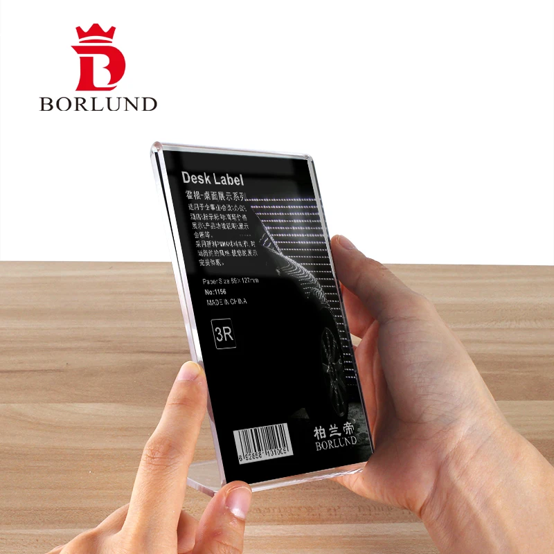 BORLUND Acrylic sign holder table menu holder price display stand   acryl stand plastic table stands frame photo display