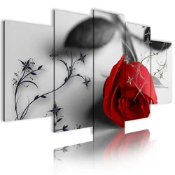 Picture Canvas Print Art Decor Flower Rose Vase Design Abstract Modern Oil Decoration Living Room Wall Painting