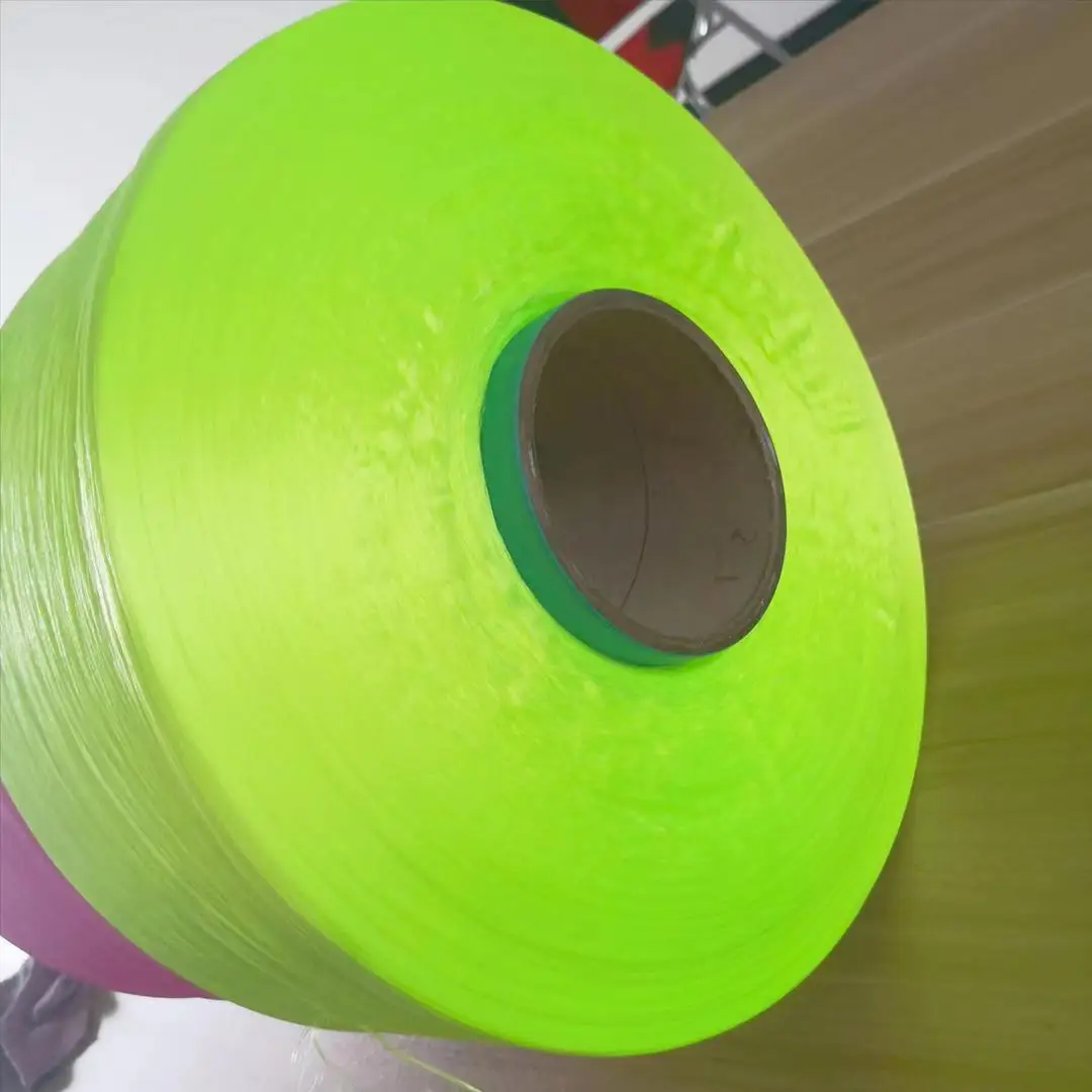 Stocks 450D 300D pp yarn polypropylene green color Made in China