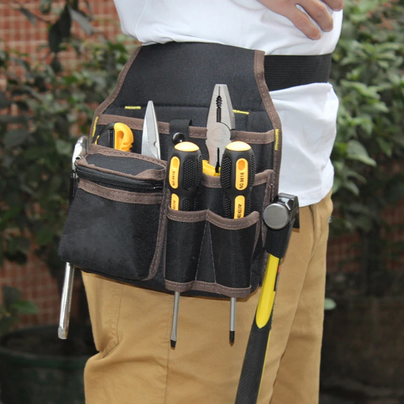 Work Tool Belts For Men Multi-functional Pouch Bag Tool Waist Belt Carrying Electrician Organizer Pockets for Accessories