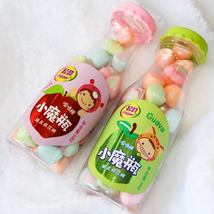 Hot heart shape marshmallows candy cotton candy