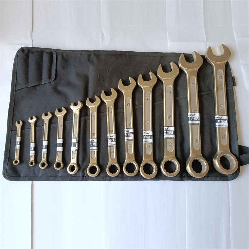 SFREYA Non Sparking Non Magnetic Beryllium Copper Tools Aluminum Bronze Tools Combination Wrench Set