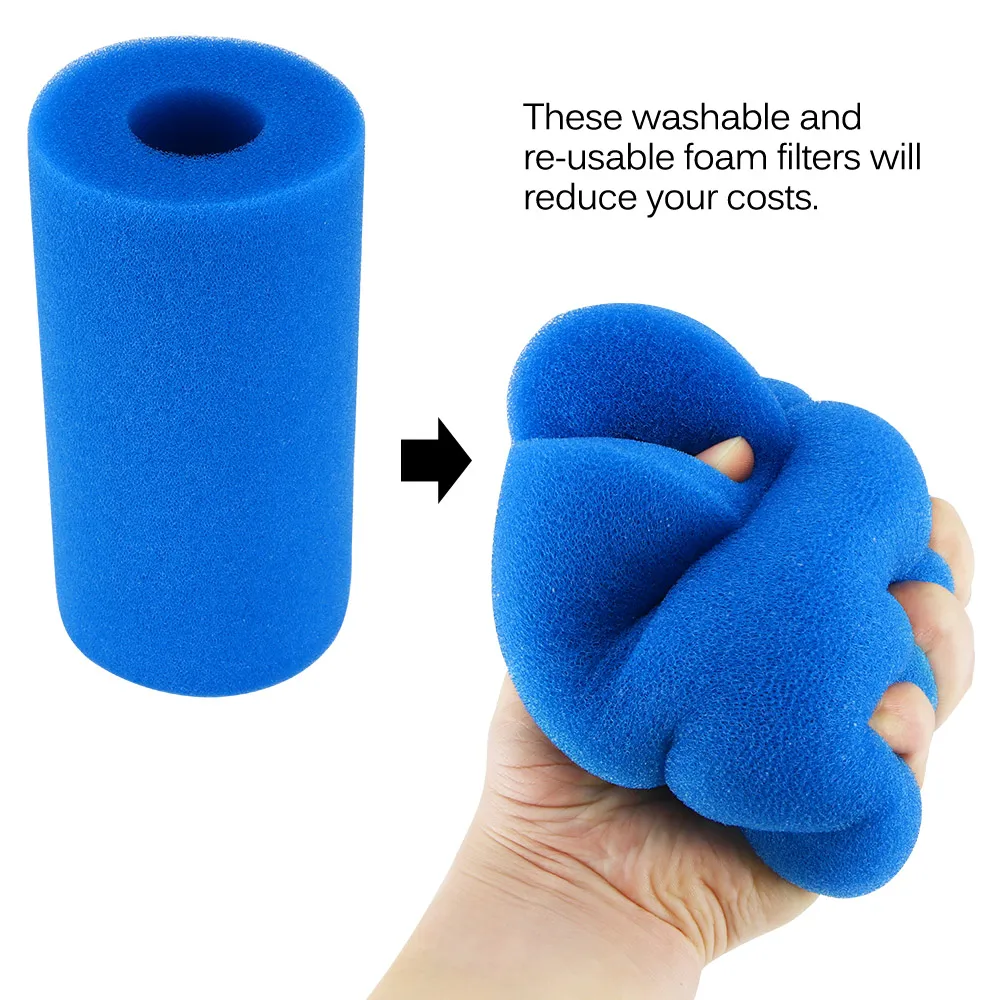 Blue Swimming Pool Foam Filter Sponges Reusable Washable Filter Sponge