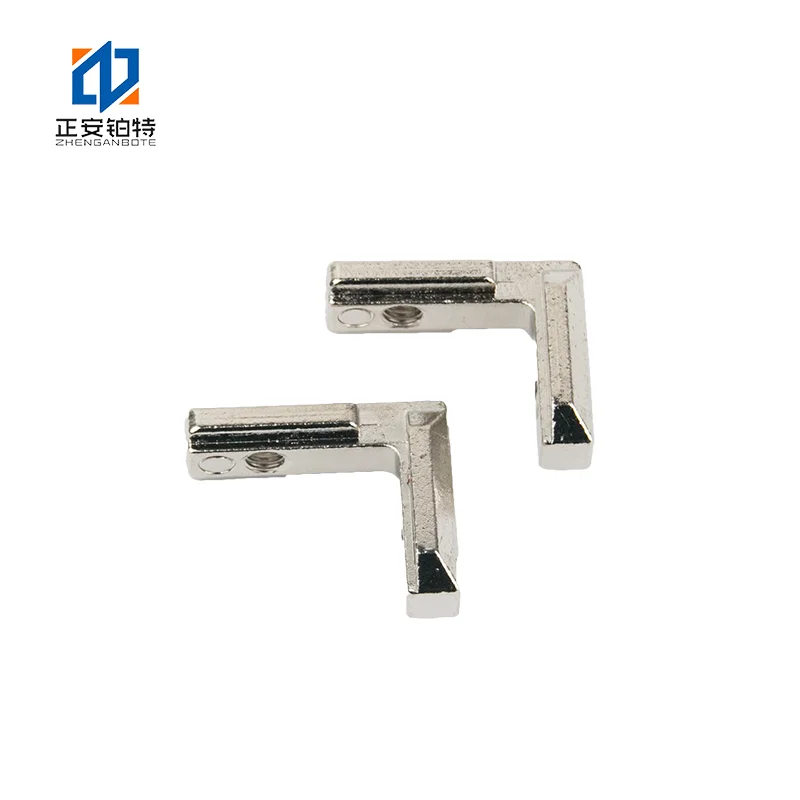 
high quality customized t slot aluminum connectors Aluminum Profile Sliding T Slot L Shape Inside Corner Connector  (62435904024)