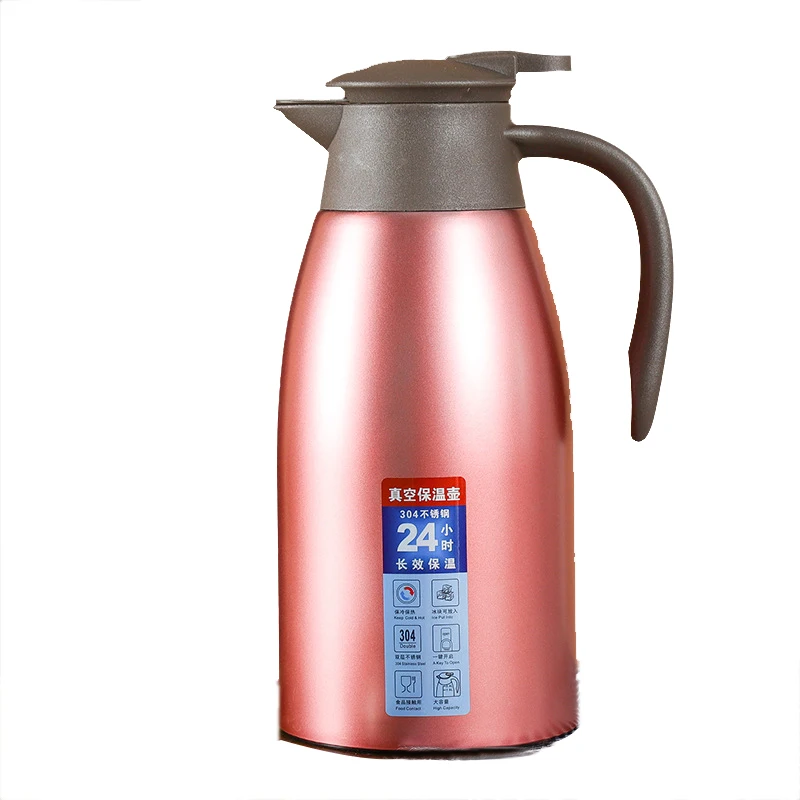 Creative 304 stainless steel vacuum insulation pot household double-layer vacuum coffee pot 2L kettle warmer gift pot
