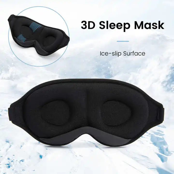 100% Blackout Sleeping Mask for Men Women, Soft and Comfortable Sleeping Mask for Blocking Light Eye Mask for Sleeping