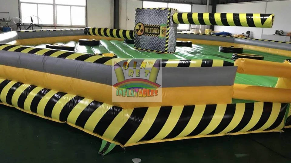 Orient Inflatables popular giant Toxic meltdown mechanical interactive inflatable wipeout action game