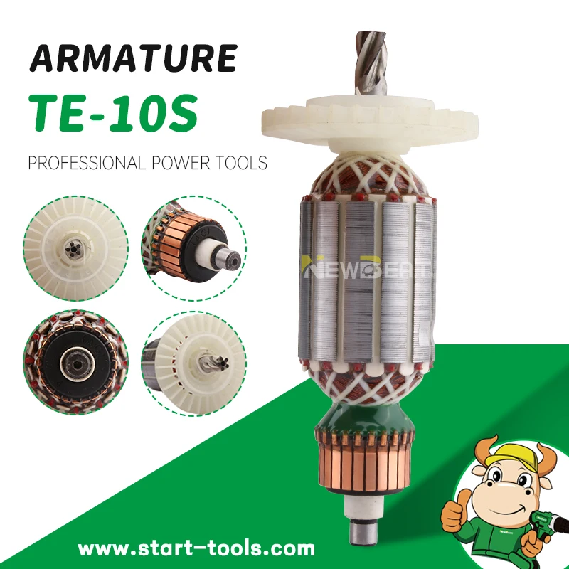 Newbeat high quality 100% copper armature TE-12 for electric power tools spare parts China OEM motor rotor