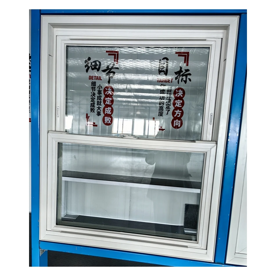 American modern white vinyl windows soundproof Low E glazed single/double hung window