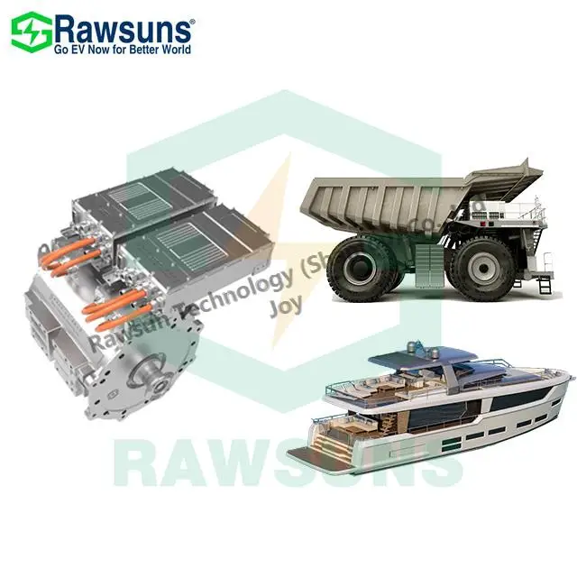 Rawsuns electric drive 860kW 4800Nm EV motor controller conversion inverter kit for boat 105T mining trucks