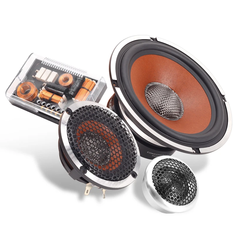 3 Way Car Crossover Component Midrange 6.5 Inch Midbass Speaker Cones Super Loud Musical Air Horn For Universal Cars