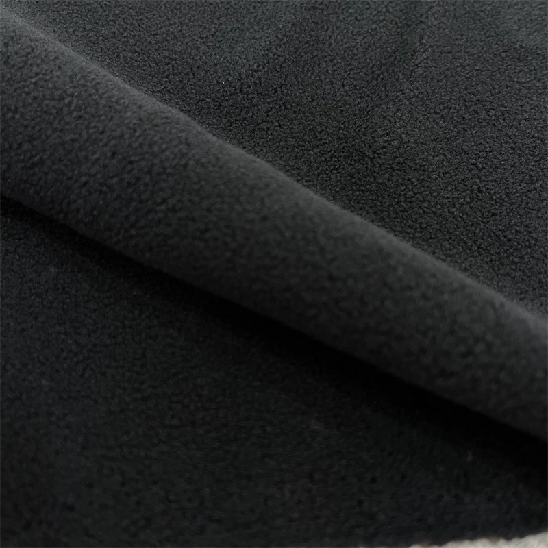 Customized Color 100 Polyester Double Side Brush One Side Anti Pilling Knit Wool Fleece Fabric Polar