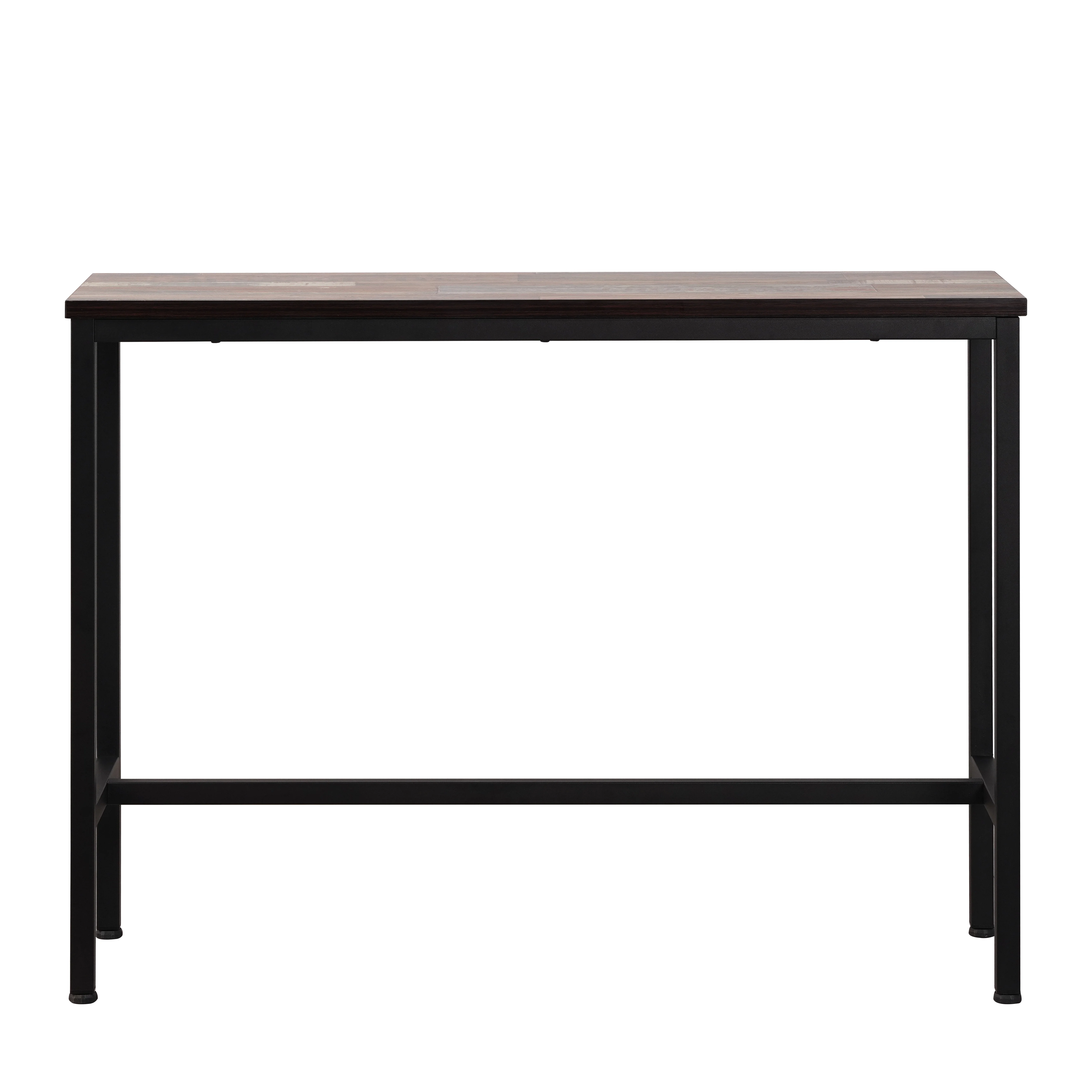 Narrow Rectangular Industrial Design Metal Frame Pub Dining High Kitchen Bar Table