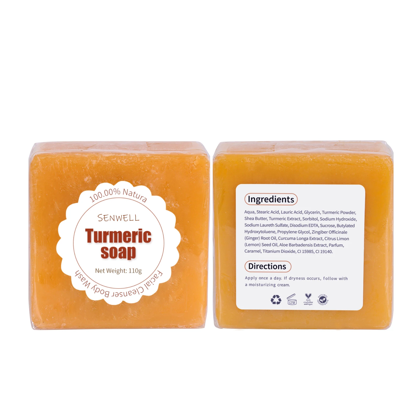 Lemon Turmeric Kojic Acid Dark Spot Remover Skin Whitening Soap Bars Set