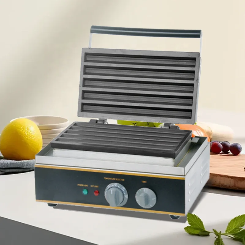 High Quality Professional 5 Sticks Stainless Steel Electric Commercial Electric Churros Waffle Machine