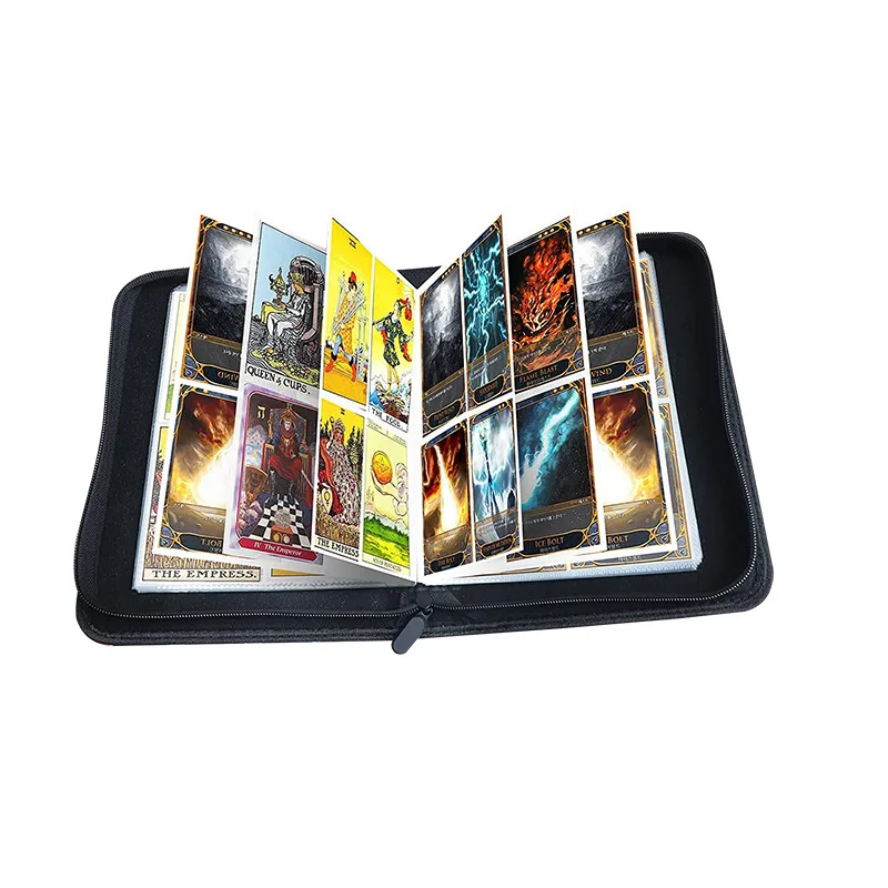 Hot selling ultra pro card pu album  trading card zipper custom album 4-pocket trading  for protect card