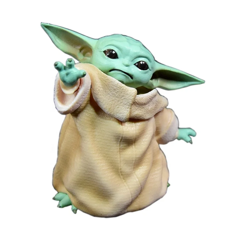 StarWar Mandalorian Little Baby YODA Statue 8cm Figure Toys model doll wholesale anime figure