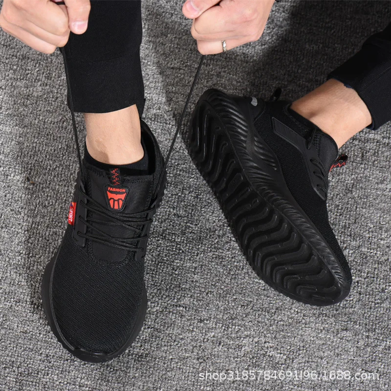 Indestructible Anti-Smashing Steel Toe Shoes for Men Lightweight Safety Work Shoes