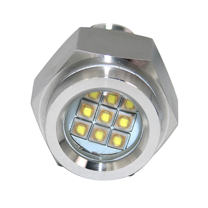 Мини 30 мм диаметр 27 Вт сквозной корпус 1/2 дюйма NPT лодка светодиодная подводная океанская морская сливная пробка