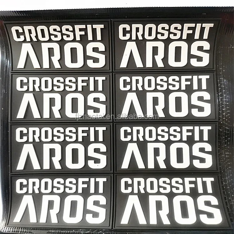 ZT custom personalized fashion branded name logo embossed printed PVC badges with hook and loop sticky backing