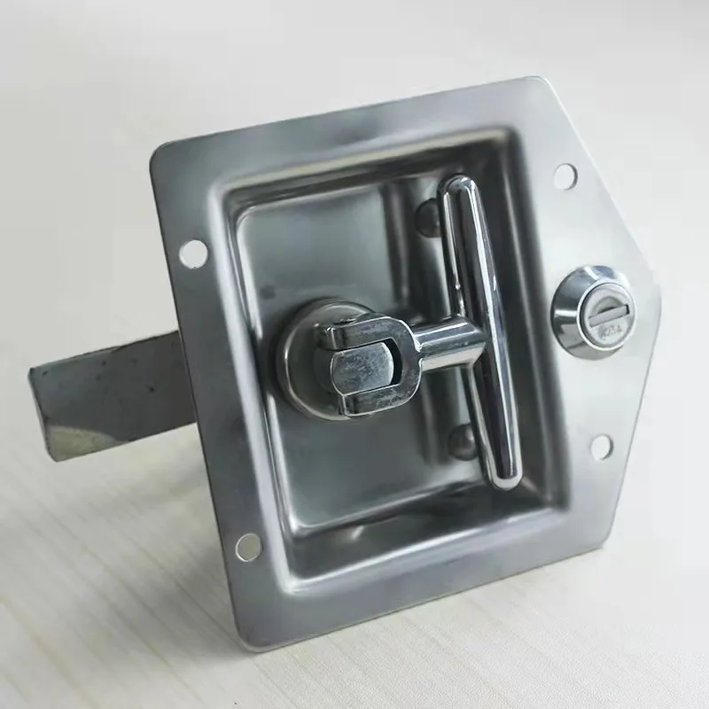 Stainless steel silver color black color custom plane truck large rotary paddle latch store front latch paddle latch