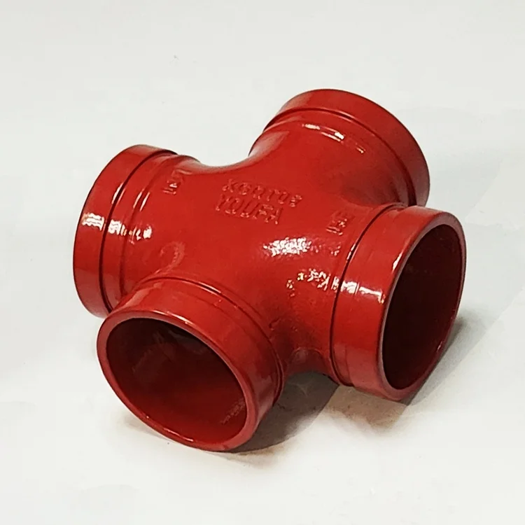 UL FM Approved Red Coated Grooved Tee Elbow Union Reducer Cross Flexible coupling Fire Sprinkler fittings