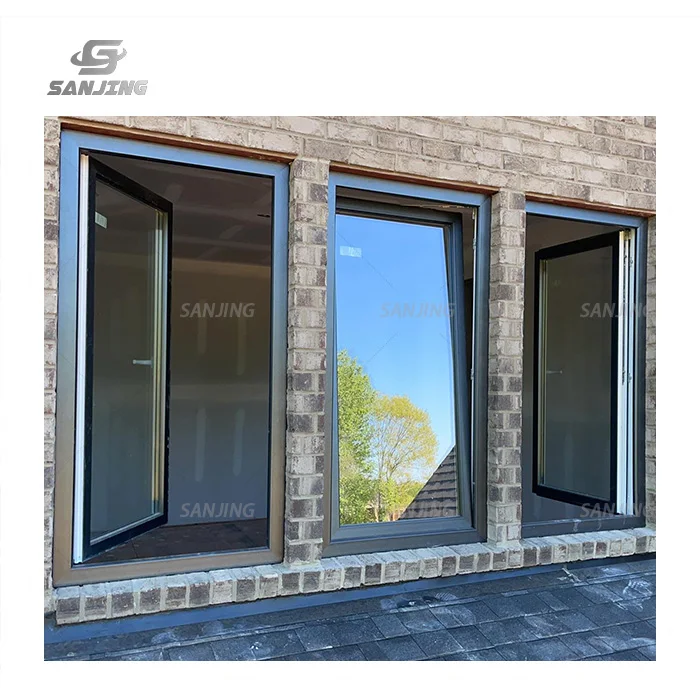 Aluminum Windows Aluminum Profiles Windows Double/Triple Glazed Glass Sliding and Casement Aluminum Windows and Doors
