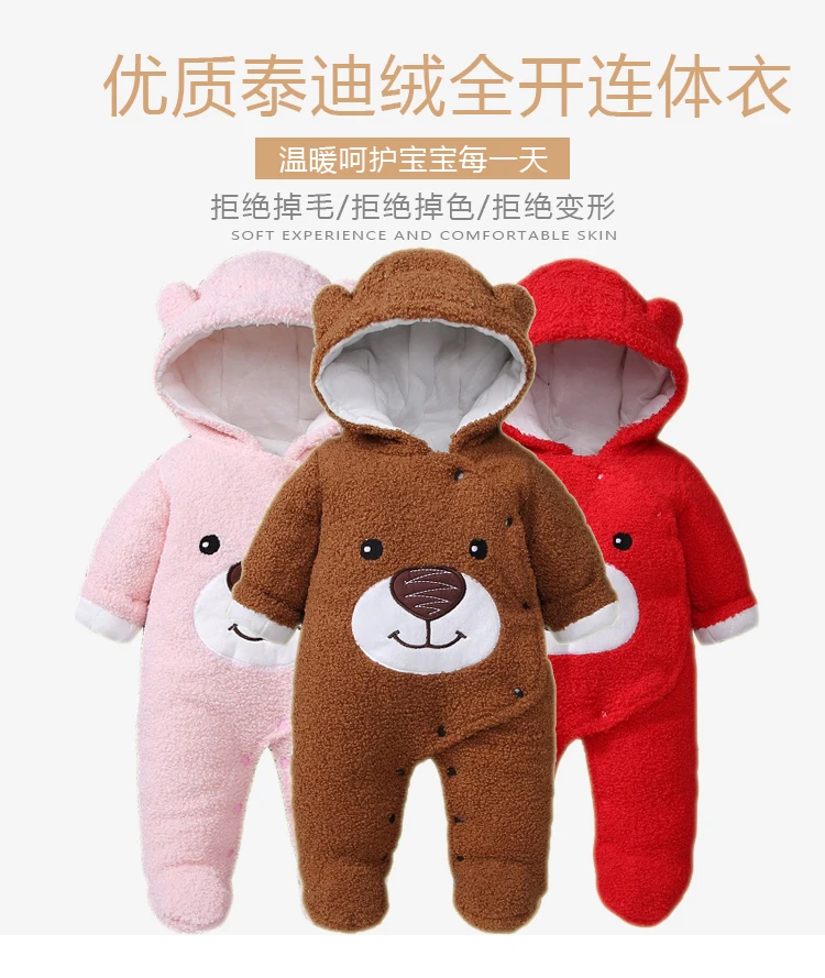 
Wholesale 100% cotton stylish long sleeve infant newborn baby boys winter clothes rompers baby winter romper set 