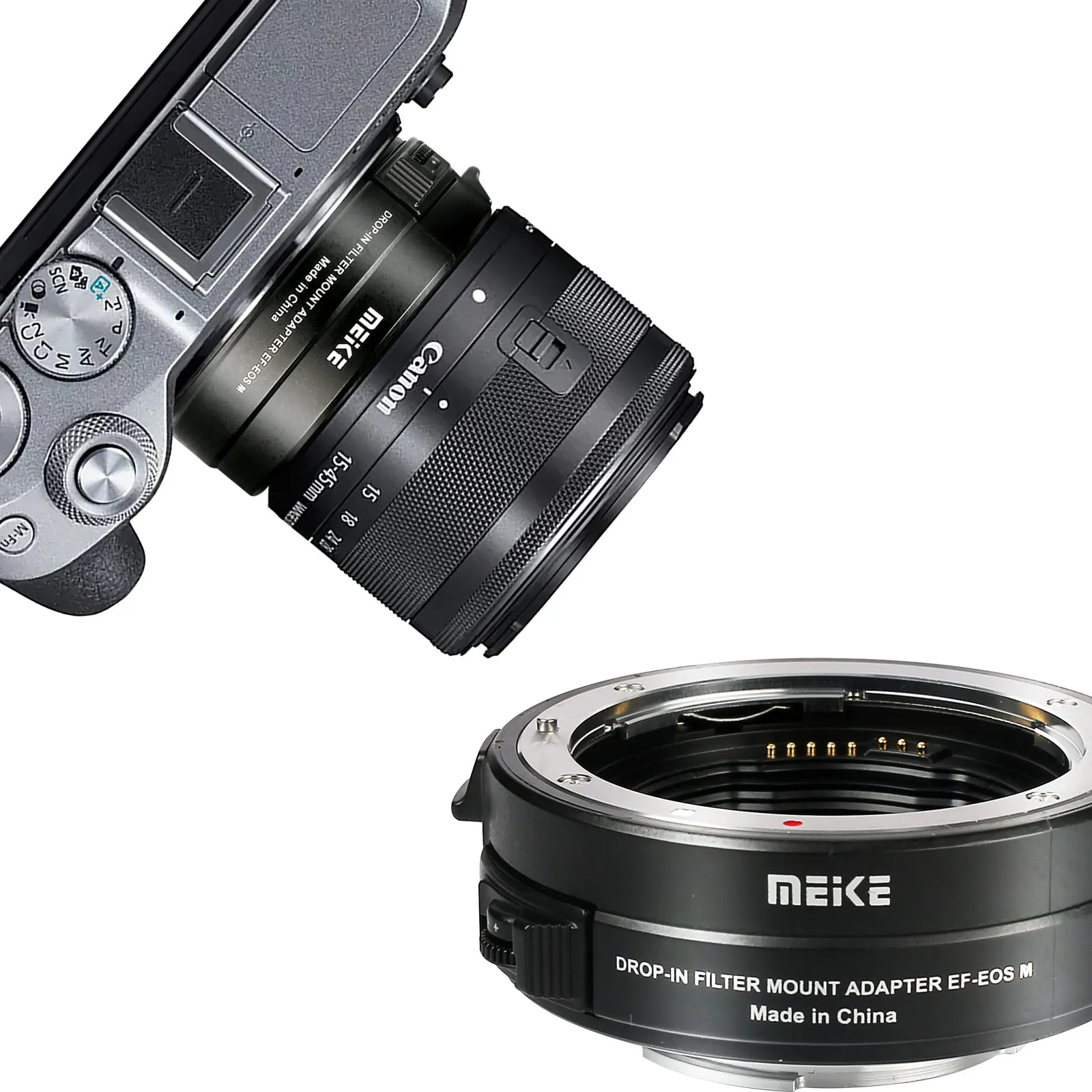 Mcoplus Meike MK-EFTM-C Drop-in Filter Mount Adapter EF to EOS-M with Variable ND Filter lens adapter
