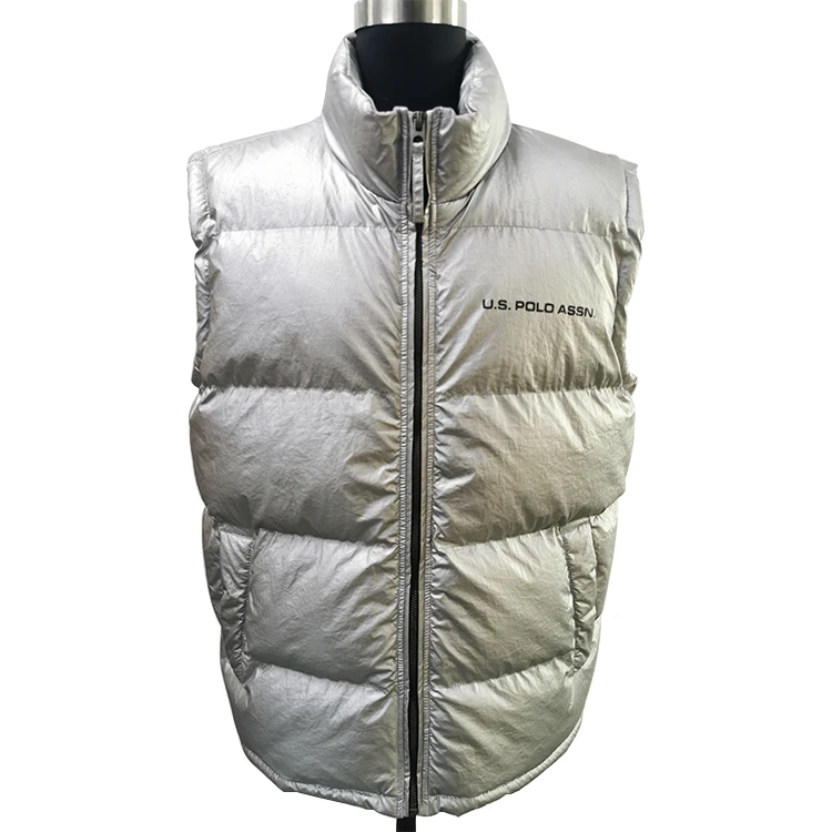 
Fashion-Metallic Mens Bubble Winter Warm Vest 