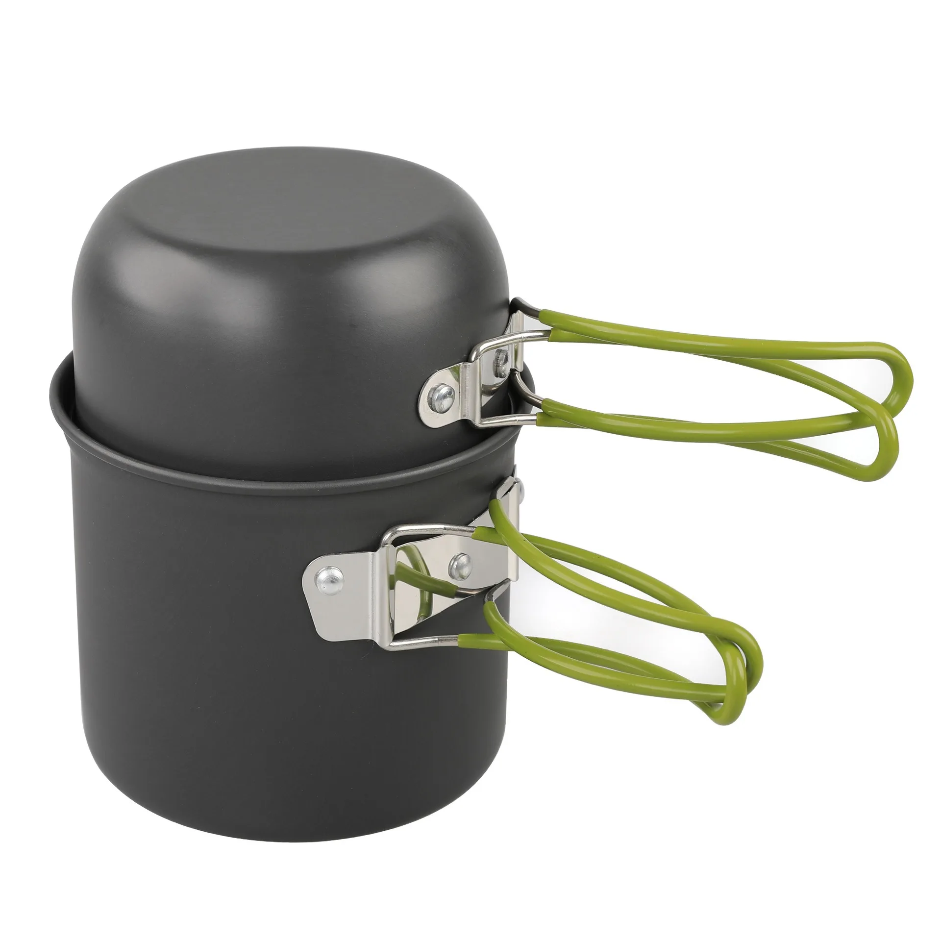 8 Pcs Portable Collapsible Folding Cookware Set Stainless Steel Outdoor Camping Hiking Cooking Pot Picnic Utensils Metal Travel
