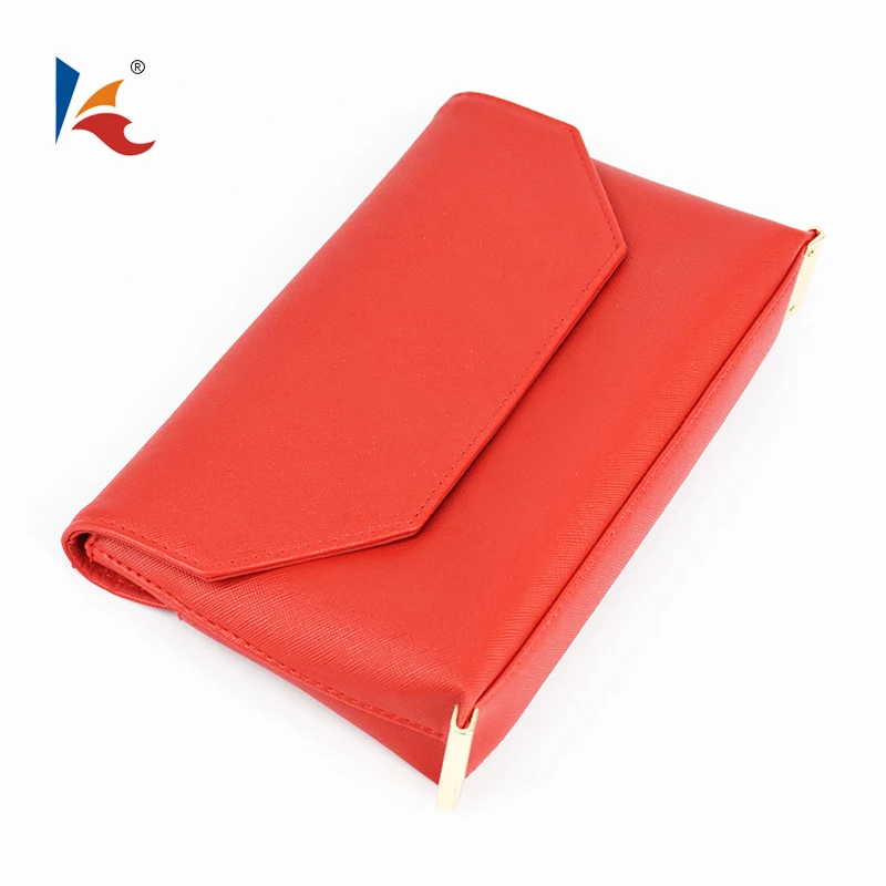 factory manufacture red square  pvc clutch bag