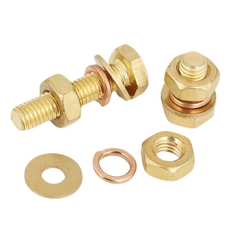 Technology china wholesale brass door bolt with washer m4