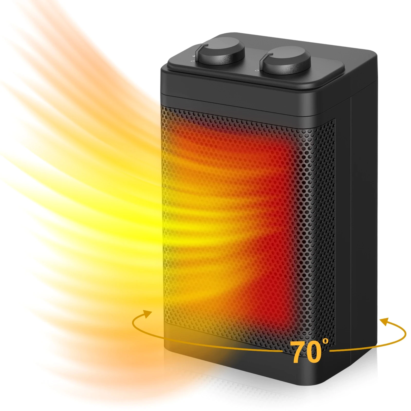 Нагреватель для использования в помещении, Электрический Керамический нагреватель пространства, портативный нагреватель, вентилятор для офиса и спальни с регулируемым термостатом