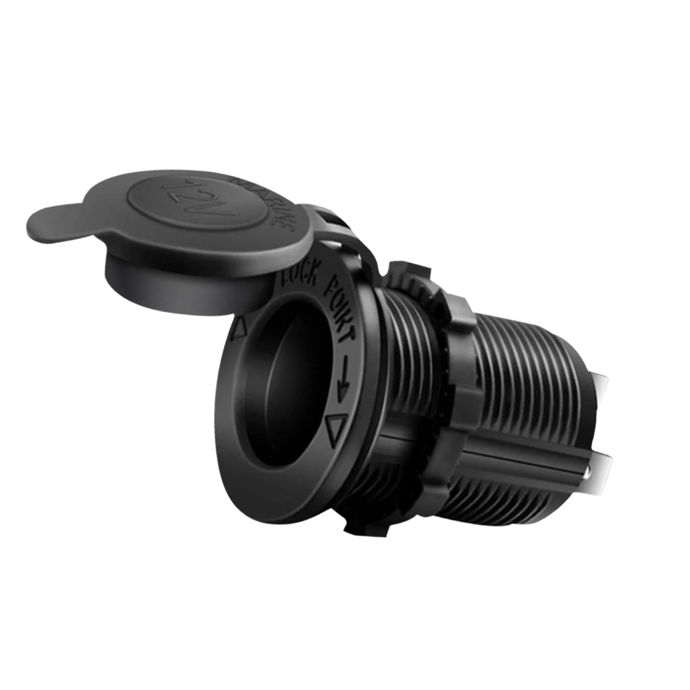 Universal 12V/24V Cigarette Lighter Socket Car Outlet Charger Power Adapter Waterproof for Car Marine Motorcycle RV