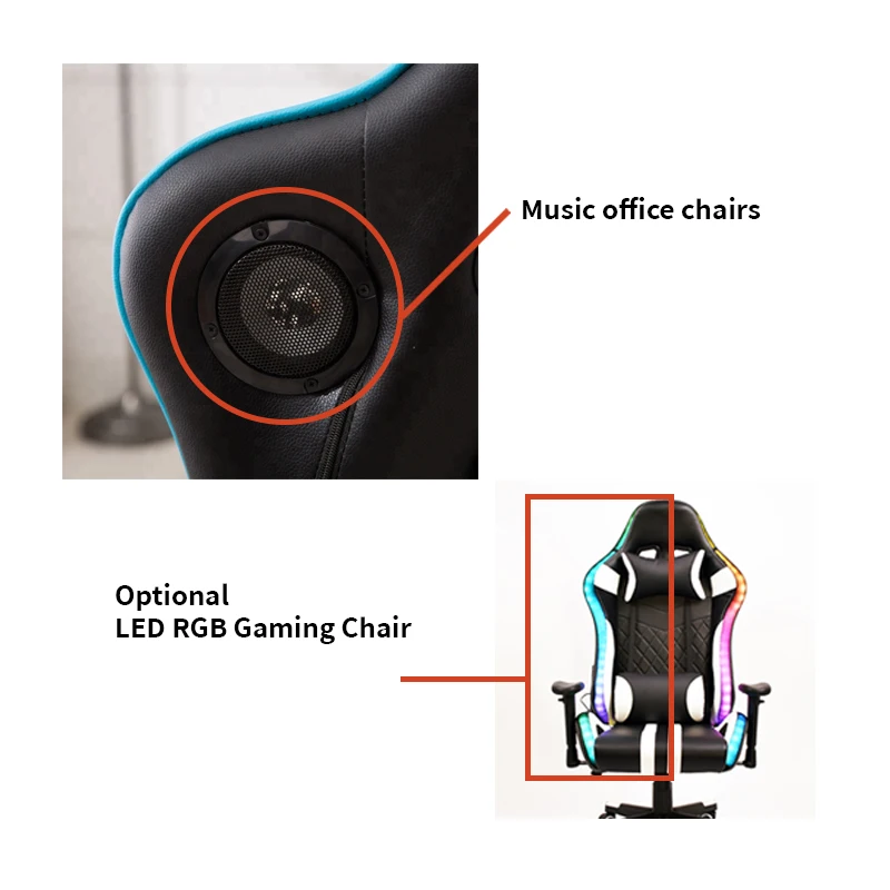 2021 NEW RGB lights game chair Commercial Furniture chair Conference Recline armrests office chair