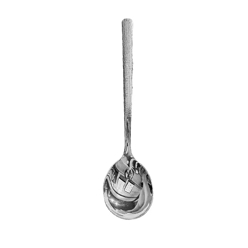 Household Stainless Steel Spoon with Hammer Pattern Korean Style Spoon, High Aesthetic Value Eating Spoon