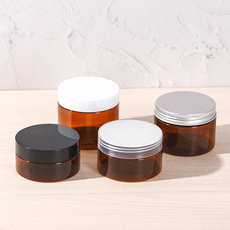 2025 Wholesale 1oz 2oz 4oz 6oz 8oz 16oz 150ml 200ml Powder Plastic Cream Jar PET Food Honey Jars Scrub Body Butter Container Jar