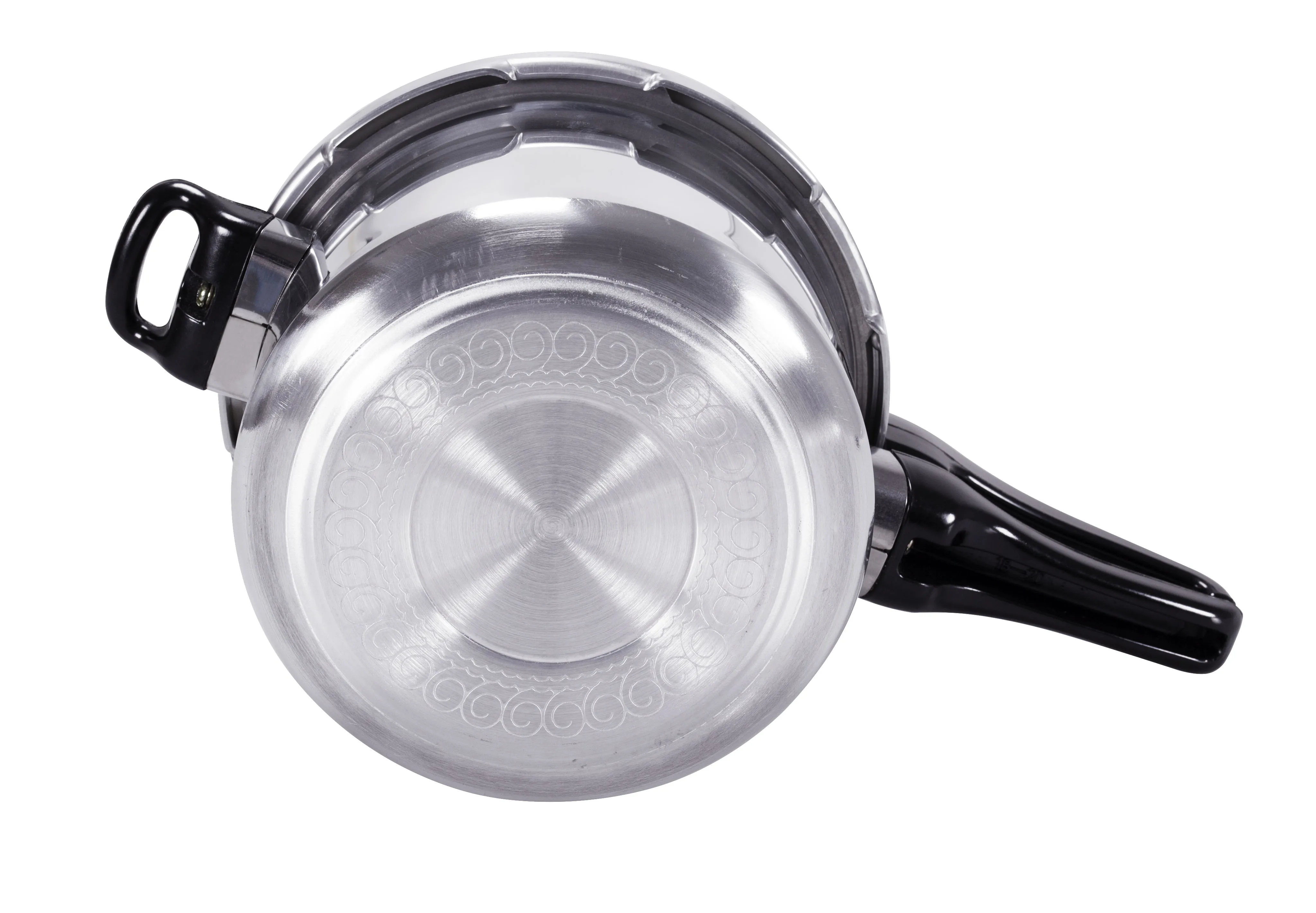 Aluminum pressure cooker with soft anodized finished