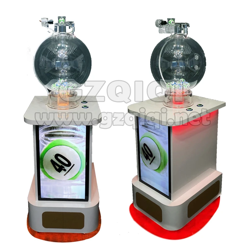 Popular Lottery Machine with one sphere cylinder and TV for PICK 1  lotto game