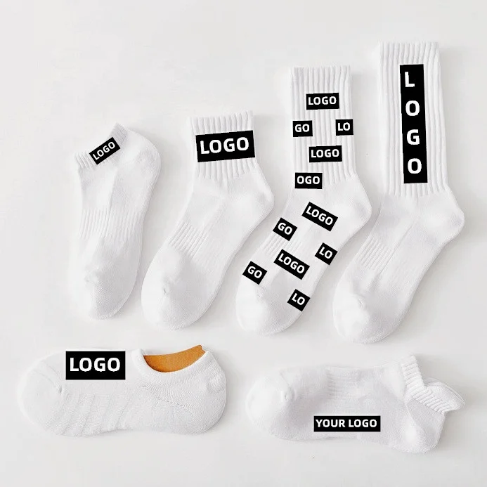 High quality jacquard knitted letter wholesale crew cotton socks sports custom socks men