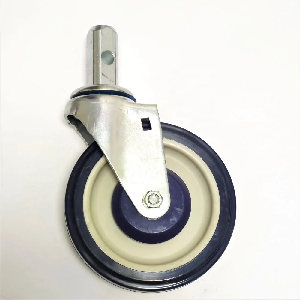 HM2207 Series 3/4/5/6 inches Swivel Locking Top Plate Wear Proof Caster Wheels for Chairs and Stool Store Trolley