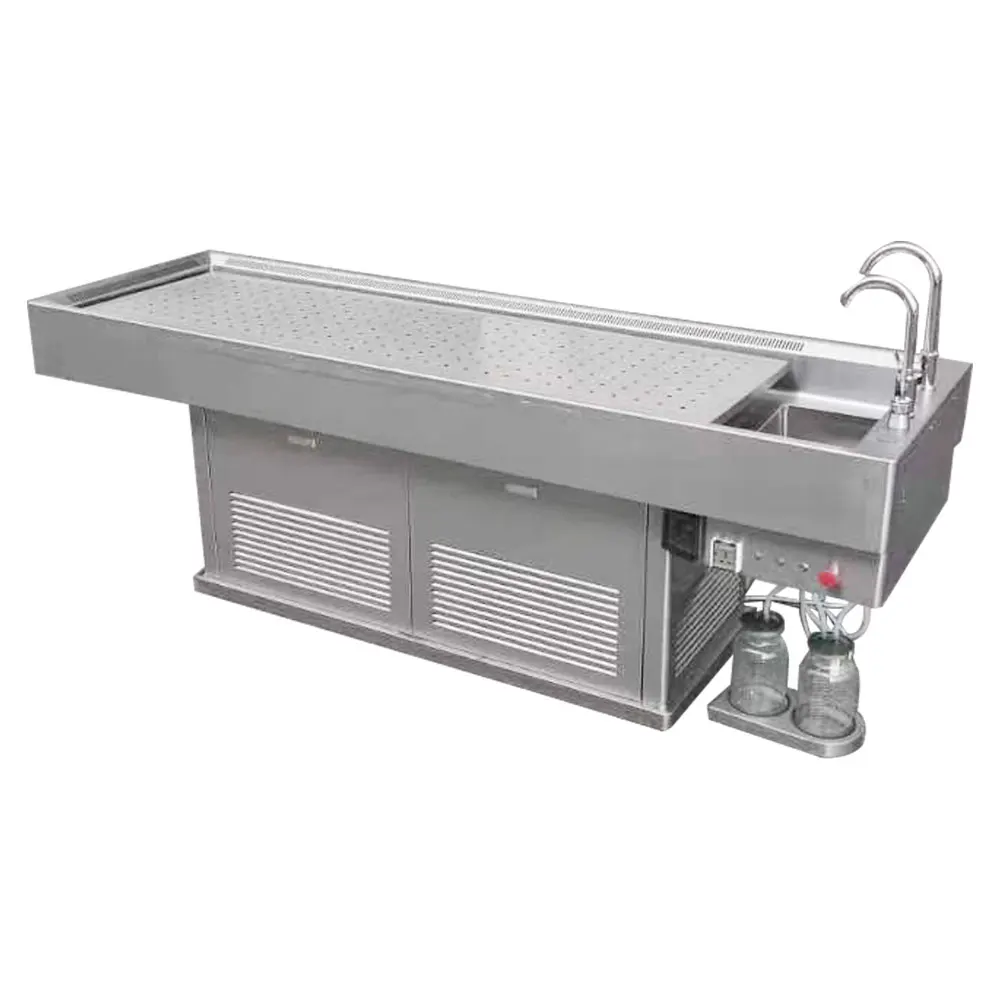 Sysmedpalac Corpse Washing Dissection Stainless Steel Electric Lifting Autopsy Table