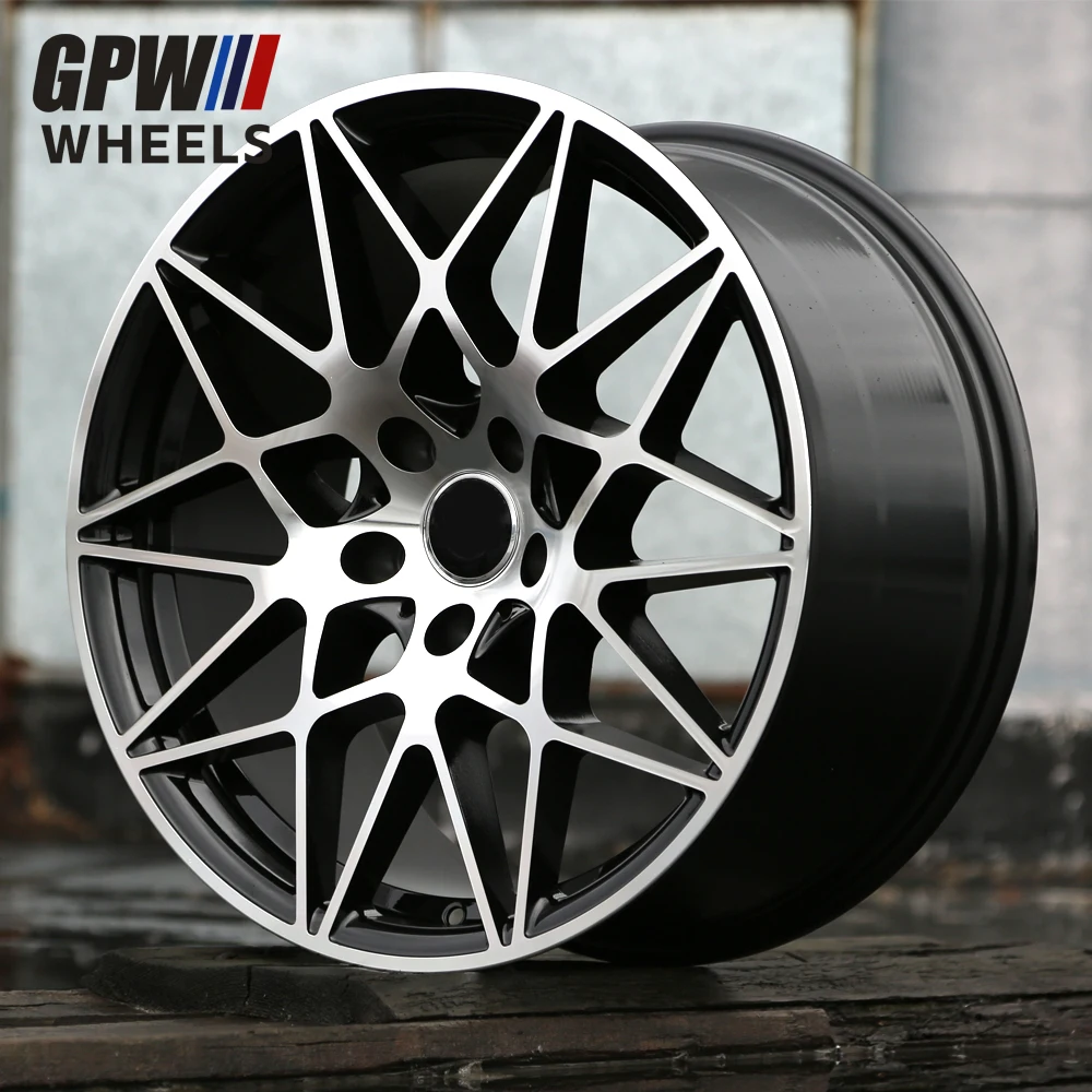 GPW 18inch Rims Black Machine Face Car Wheel Rims passenger Car wheels for BMW M series 3 5 X1 X3 X5 X7 18 19 20 21 22 inch Flow