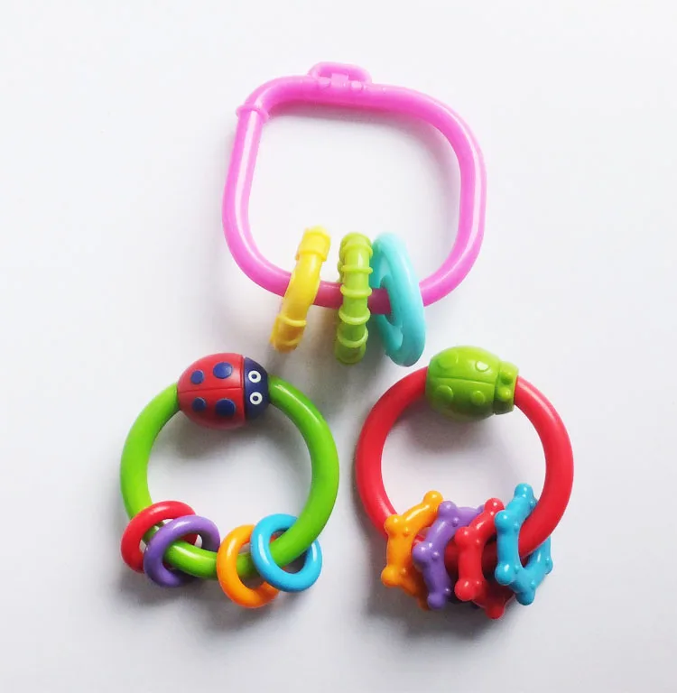 Various Shapes Children Plastic Toy Ring Baby Toy Bracelets Non-toxic Environmentally Friendly Toy Accessories