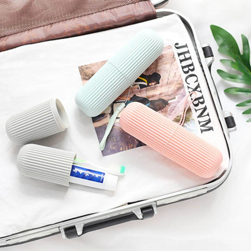 Portable Toothbrush Dispenser Case Travel Set Sustainable Plastic Dustproof Toothbrush Holder