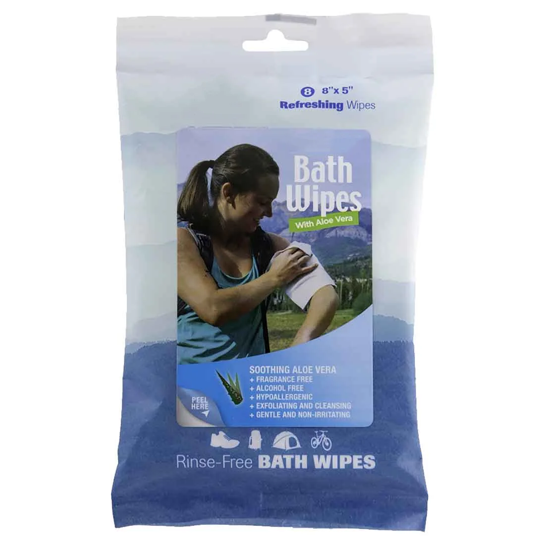 Private Label 10PCS Bath Use Organic Wipes Alcohol Free Body Cleansing Wipes